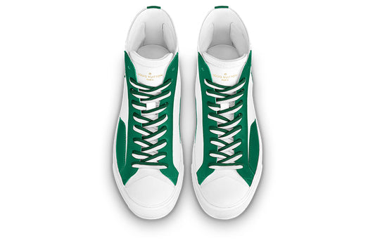 LOUIS VUITTON Tattoo Ankle Sneakers 'White Green' 1A8XWQ