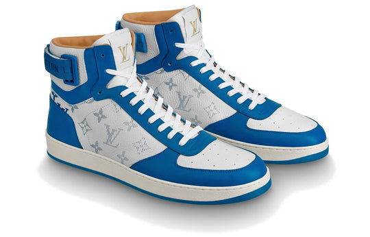 LOUIS VUITTON LV Rivoli Ankle Sneakers 'White Blue' 1A5E