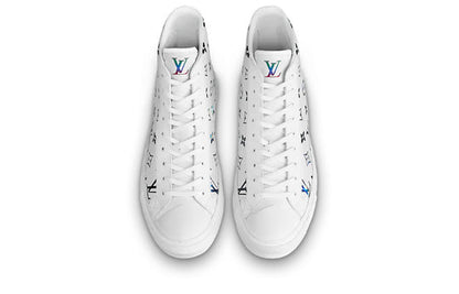 LOUIS VUITTON Tattoo Ankle Sneakers 'White with Colorful Monogram' 1A8KH6