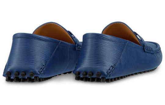 LOUIS VUITTON Hockenheim Moccasin Shoes 'Blue EPI' 1A4TW2