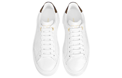 (WMNS) LOUIS VUITTON Time Out Sneakers 'White Monogram with Brown' 1AAE5M