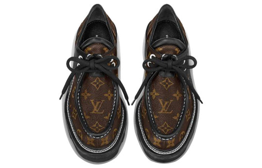 (WMNS) LOUIS VUITTON Beaubourg Platform Derby Shoes 'Brown' 1A5SS0