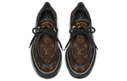 (WMNS) LOUIS VUITTON Beaubourg Platform Derby Shoes 'Brown' 1A5SS0