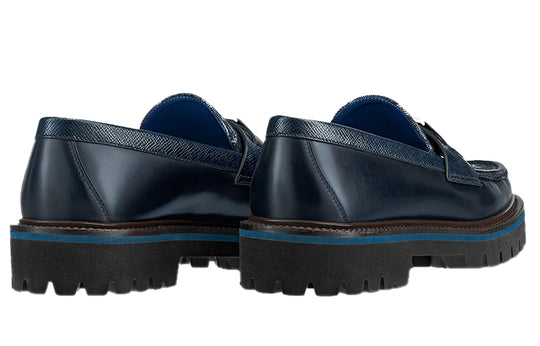 LOUIS VUITTON Major Loafers 'Navy Monogram with Monogram Deco' 1A8YJZ