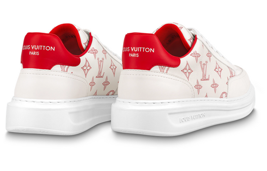 LOUIS VUITTON Beverly Hills Sneakers 'White Red Monogram' 1ABMCP