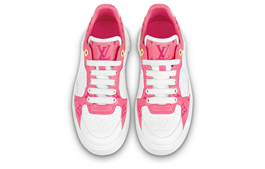 (WMNS) LOUIS VUITTON Time Out Sneakers 'White and Pink Monogram' 1AB33E