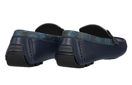 LOUIS VUITTON LV Monte Carlo Moccasin Shoes 'Navy with Monogram Collar' 1AANOW