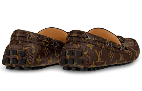LOUIS VUITTON Arizona Moccasin Shoes 'Brown Logo Monogram' 1A3NCC