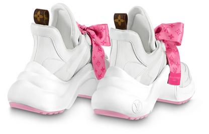 (WMNS) LOUIS VUITTON Archlight 1.0 Sneakers 'White with Pink Monogram Ribbon' 1AB42I