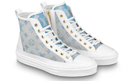 (WMNS) LOUIS VUITTON Stellar Ankles Sneakers 'Grey Blue White' 1A8NJL