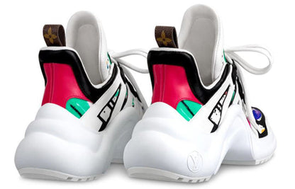 (WMNS) LOUIS VUITTON Archlight Calfskin Printing Sneakers White 1A58BA