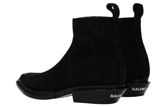 Balenciaga Santiago Black Suede Ankle Boots 'Black' 579736WA7301000