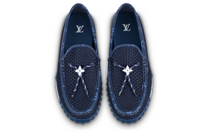 LOUIS VUITTON Racer Moccasins Shoes 'Blue' 1AAQWT