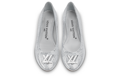 (WMNS) LOUIS VUITTON LV Nina Flat Ballerina Shoes 'Silver' 1ABGQB