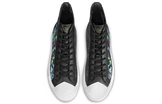 LOUIS VUITTON Tattoo Ankle Sneakers 'Black Monogram with Garden' 1A7R2A