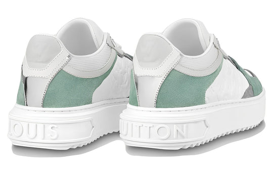 (WMNS) LOUIS VUITTON Time Out Sneakers 'White Mini Monogram with Green Grey' 1ABUTD