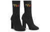 (WMNS) LOUIS VUITTON Silhouette Cloth Ankle Boots 'Black' 1A5BJQ