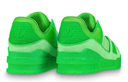 LOUIS VUITTON x Virgin Abloh Trainer Sneakers 'Neon Green with Monogram Fabric' 1A8KD8