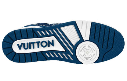 LOUIS VUITTON LV Trainers 'White with Denim Monogram' 1A9JGO