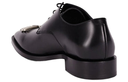 Balenciaga Rim Derby Leather Shoes 'Black' 712642WA8E11081