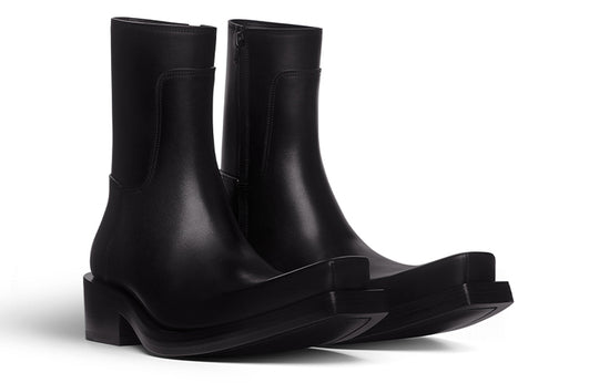 Balenciaga Santiago Booties 'Black Matte Calfskin' 745530WBDO01000