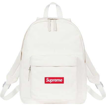 SupremeStreet Style Skater Style Backpack 'White Red'