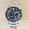 CASIOEDIFICE Waterproof Sapphire Crystal Solar Powered Sports Mens Silver Analog
