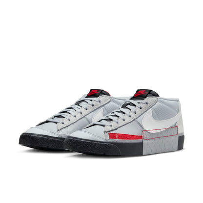 NikeBlazer Low Pro Club 'Wolf Grey University Red'
