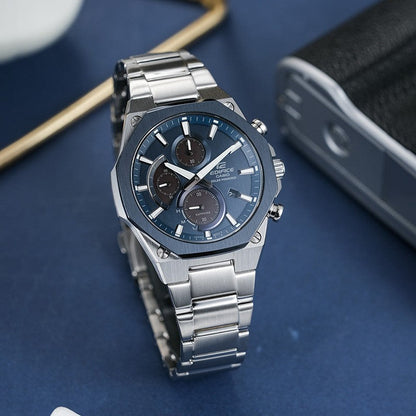 CASIOEDIFICE Solar Powered Mens Blue Analog