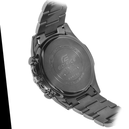 CASIOEDIFICE Waterproof Sapphire Crystal Quartz Solar Powered Mens Black Analog