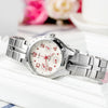CASIOCouple Waterproof Stainless Steel Strap White Analog