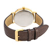 CASIOWaterproof Quartz White DialBrown Strap Mens WhiteBrown Analog