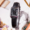 CASIOVintage Style Square Red Squarees Quartz Black Analog