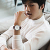 CASIOQuartz Waterproof Sapphire Crystal EDIFICE Solar Powered Mens White Analog
