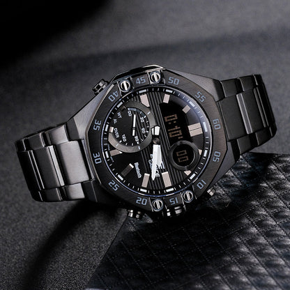 CASIOBluetooth Waterproof EDIFICE Sports Sapphire Crystal Solar Powered Mens Black Analog/Digital Combo