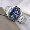CASIOtooth Waterproof EDIFICE Sports Sapphire Crystal Quartz Solar Powered Mens Blue Analog/Digital Combo