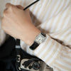 CASIOLeisure Pointer Vintage Leather Squarees Quartzes White Analog