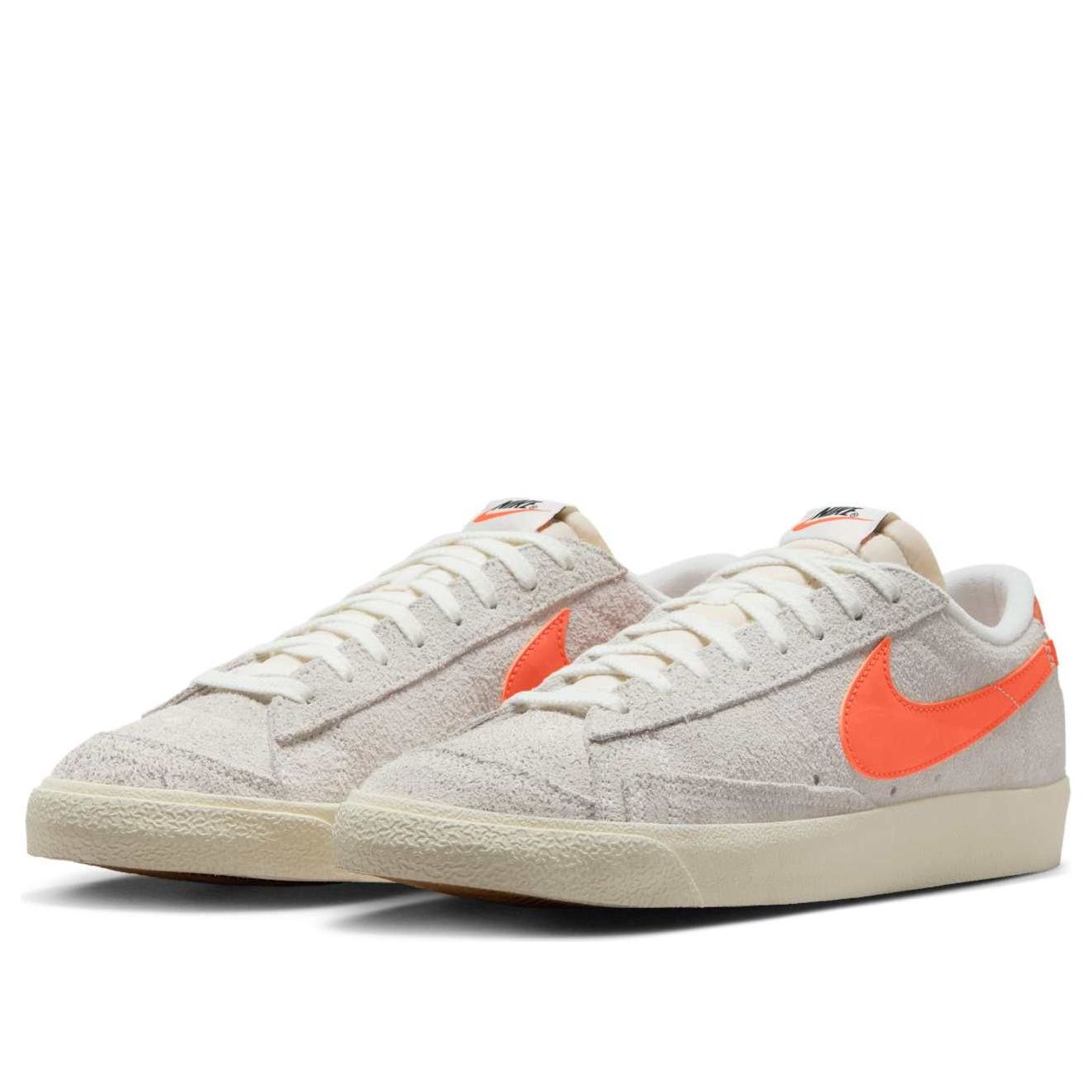 NikeBlazer Low '77 Premium 'Summit White Safety Orange'