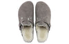BirkenstockBoston Fur Narrow 'Suede Stone Coin Grey'