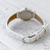 CASIOClassic Fashion Elegant Minimalistic Macaron Waterproof Retro Quartz Leather Strap Watch White Analog