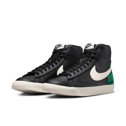 NikeBlazer Mid '77 Premium 'Black Green Tartan Plaid'