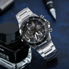 CASIOCasio Edifice Classic Solar Powered Analog Watch 'Black Steel Silver'