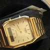 CASIOWaterproof Stainless Steel Strap Mens Gold Analog