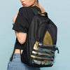 adidasBlack originals Adicolor Large Trefoil Classic Backpack 'Black Gold Metallic'