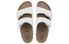 BirkenstockArizona Platform Vegan Birko-Flor Narrow Fit Sandals 'White'