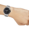 CASIOEDIFICE Serieses Men's Black/Silver Black DialSilver Strap Mens BlackSilver Analog