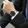 CASIOEDIFICE Waterproof Stainless Steel Strap Mens Red Analog