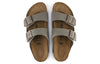BirkenstockArizona Birko-Flor Birkibuc Narrow Fit 'Stone'