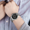 CASIOWaterproof Stainless Steel Strap Quartz Mens Black Analog