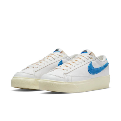 Nike(WMNS)  Blazer Low Platform Sneakers White/Blue